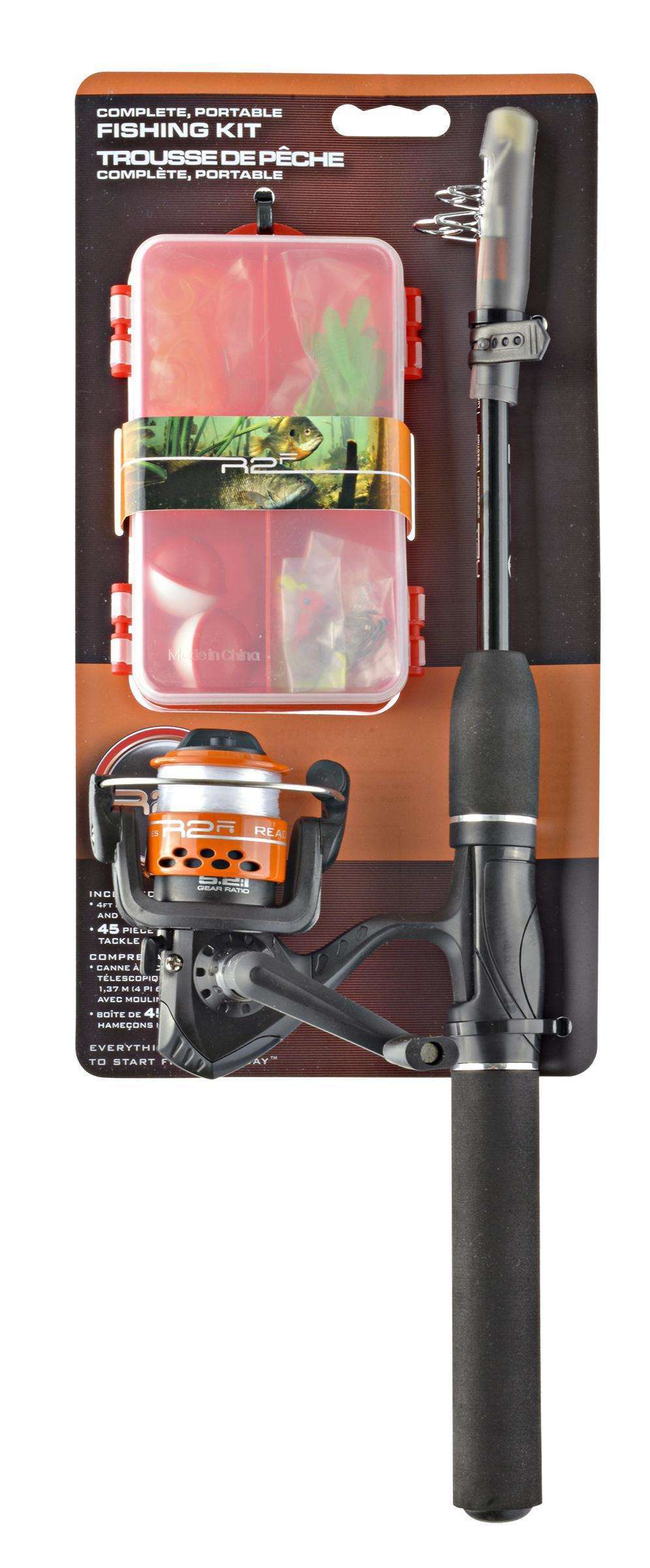 Ready 2 Fish Complete Portable Fishing Kit - 45 Piece Tackle Box