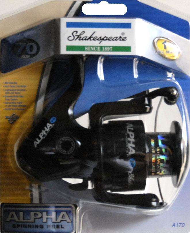 Shakespeare Alpha 1 BB Size 70 Fishing Reel - Smooth Multi-Disc Drag System