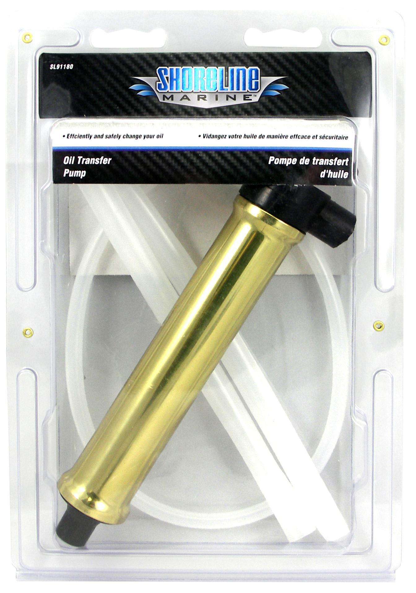 Shoreline Marine Brass Oil Transfer Pump Adapter Hose To Fit Most