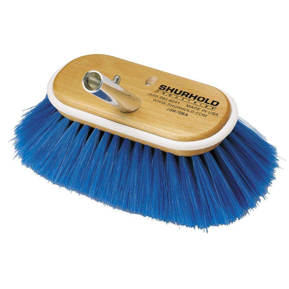 Shurhold 6'' Nylon Extra Soft Bristles Deck Brush Angled Head Design