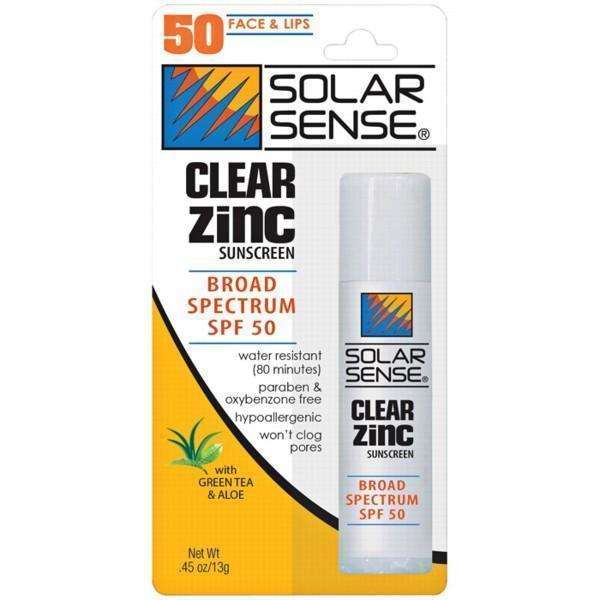 Solar Sense Clear Zinc Sunscreen Lips/Face SPF 50 Water Resistant (80