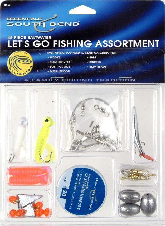 South Bend 45 Piece Saltwater Kit - Hooks, Rigs, Sinkers, Snap