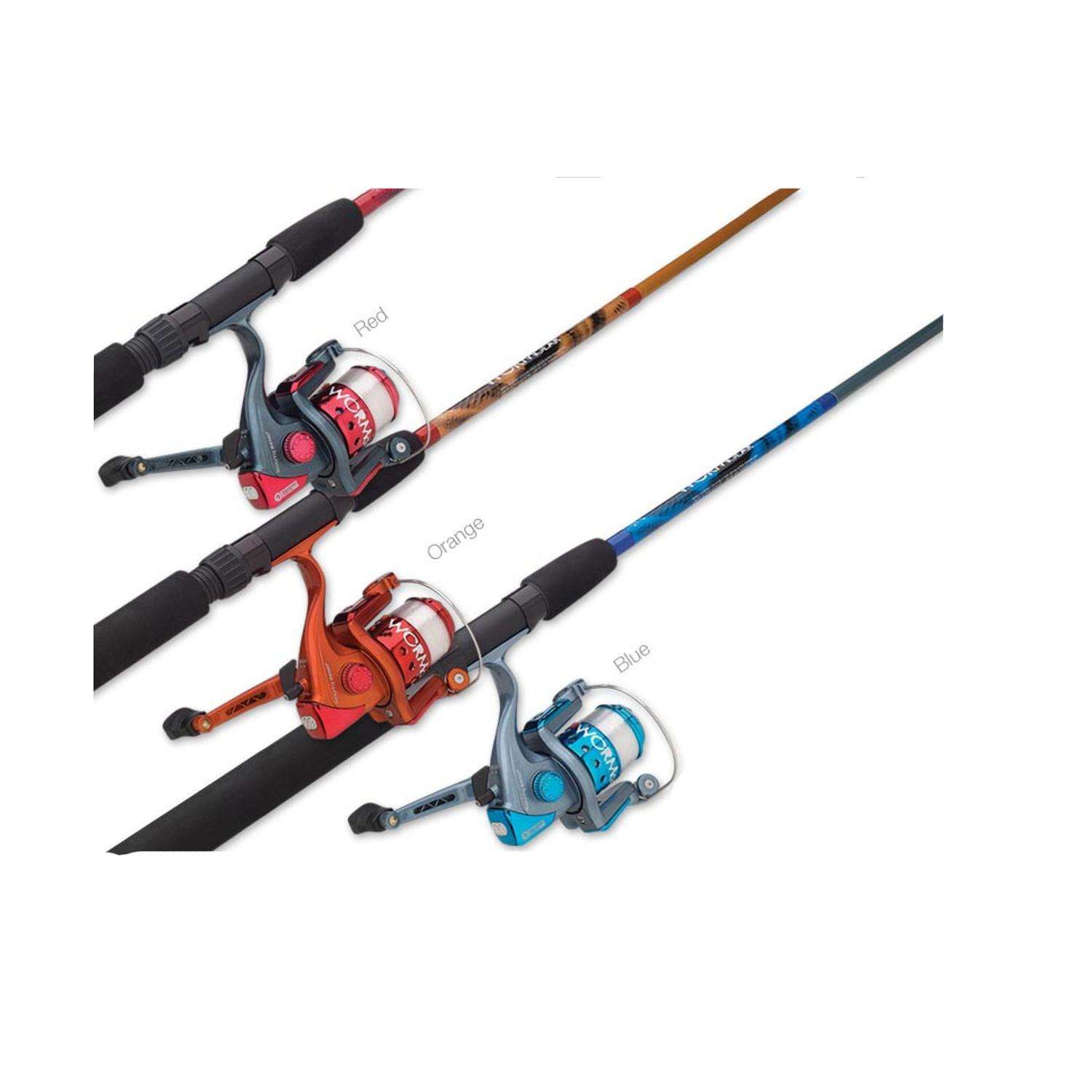 South Bend Red Worm Gear Fishing Rod & Spincast Reel Combo 2 Piece