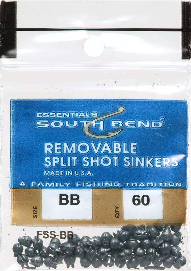 SOUTH BEND FSS-BB  Removable Split Shot Sinkers Size BB 60 pieces 