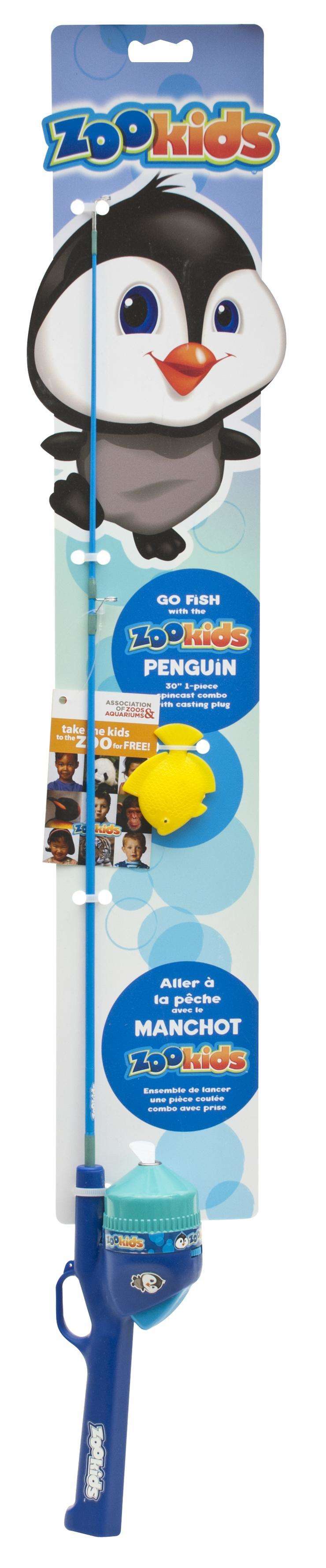 South Bend Zoo Kids Penguin Combo Carded Fishing Rod w/Spincast Reel