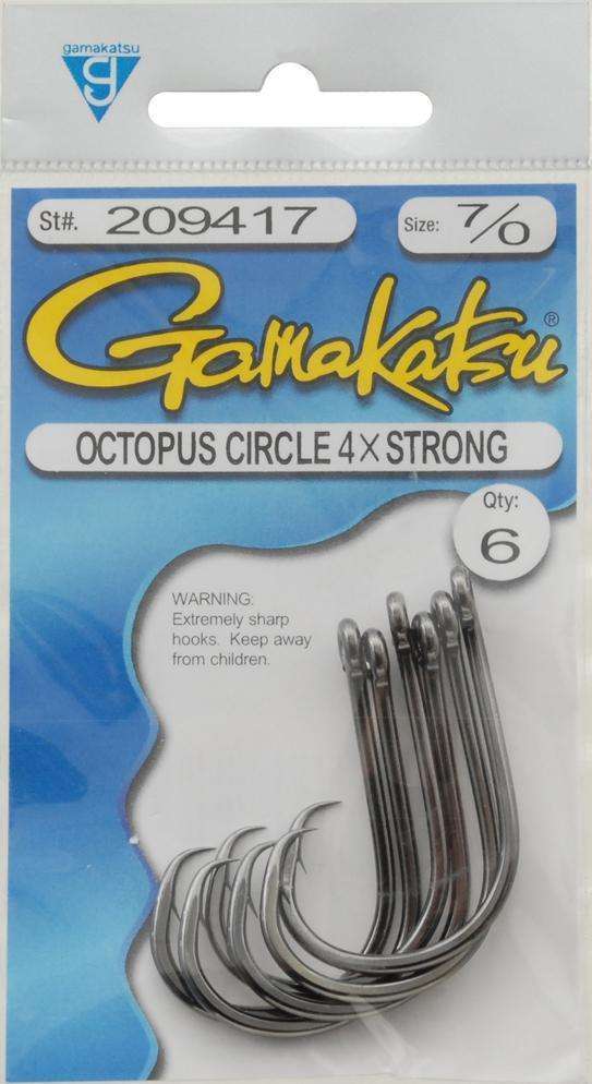 Gamakatsu Octopus Circle Hook 6 Pack Size 8/0 - For Heavier Lines