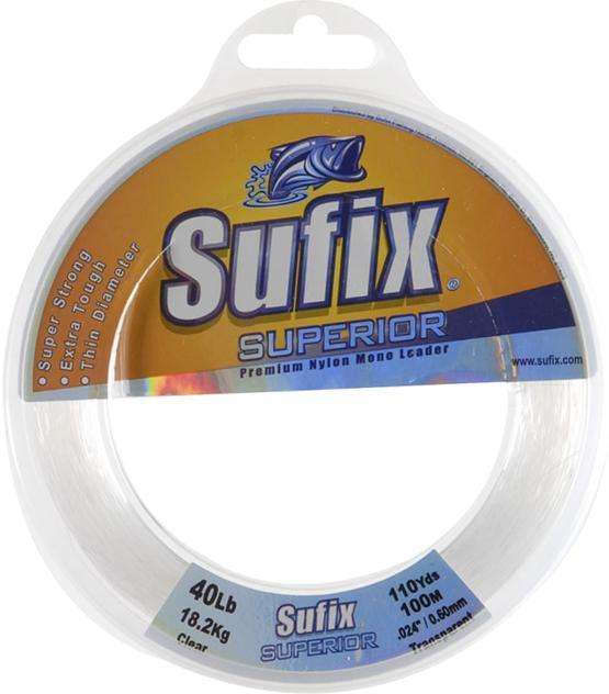 Sufix Superior Leader 110 Yards Leader Wheel Fishing Line Clear 250 ...