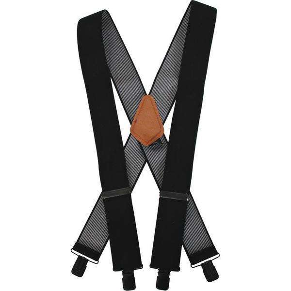 Sunbelt Black Suspenders Large - USA Made/High Thread Count