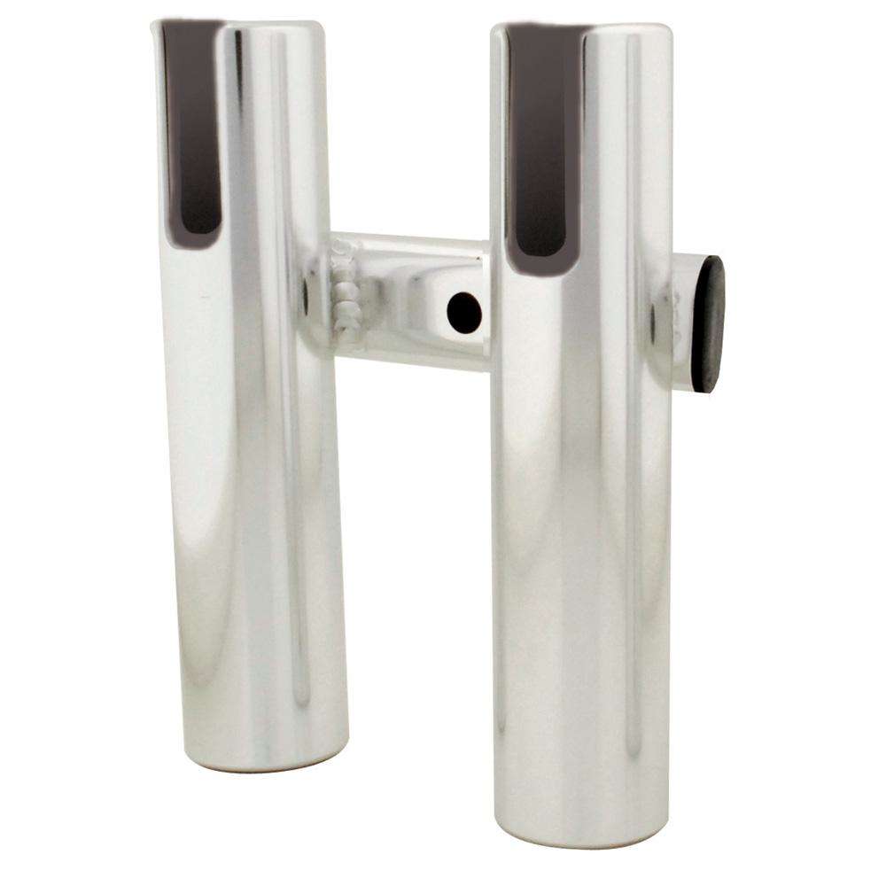 Taco Aluminum 2 Rod Holder Rack Brushed Slotted To Lockin Rods/reels
