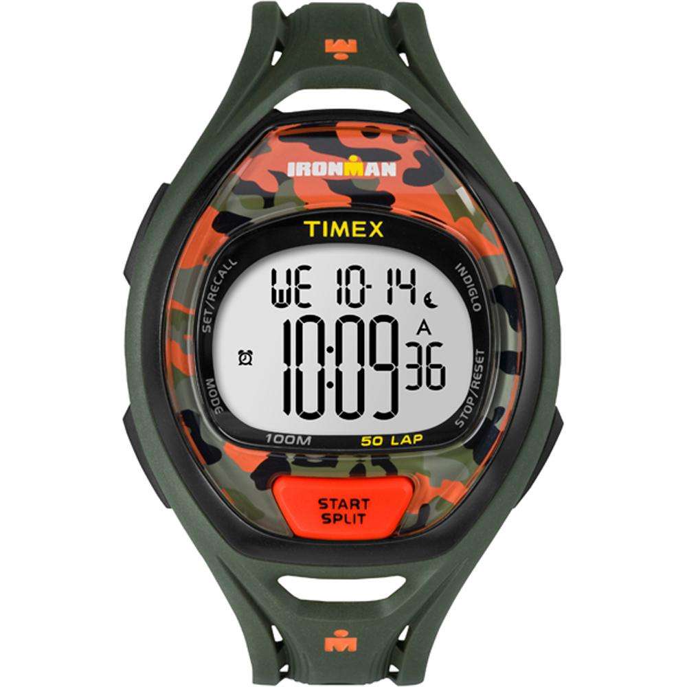 Timex Green/Orange Ironman Sleek 50 Full Size Watch Indiglo Night
