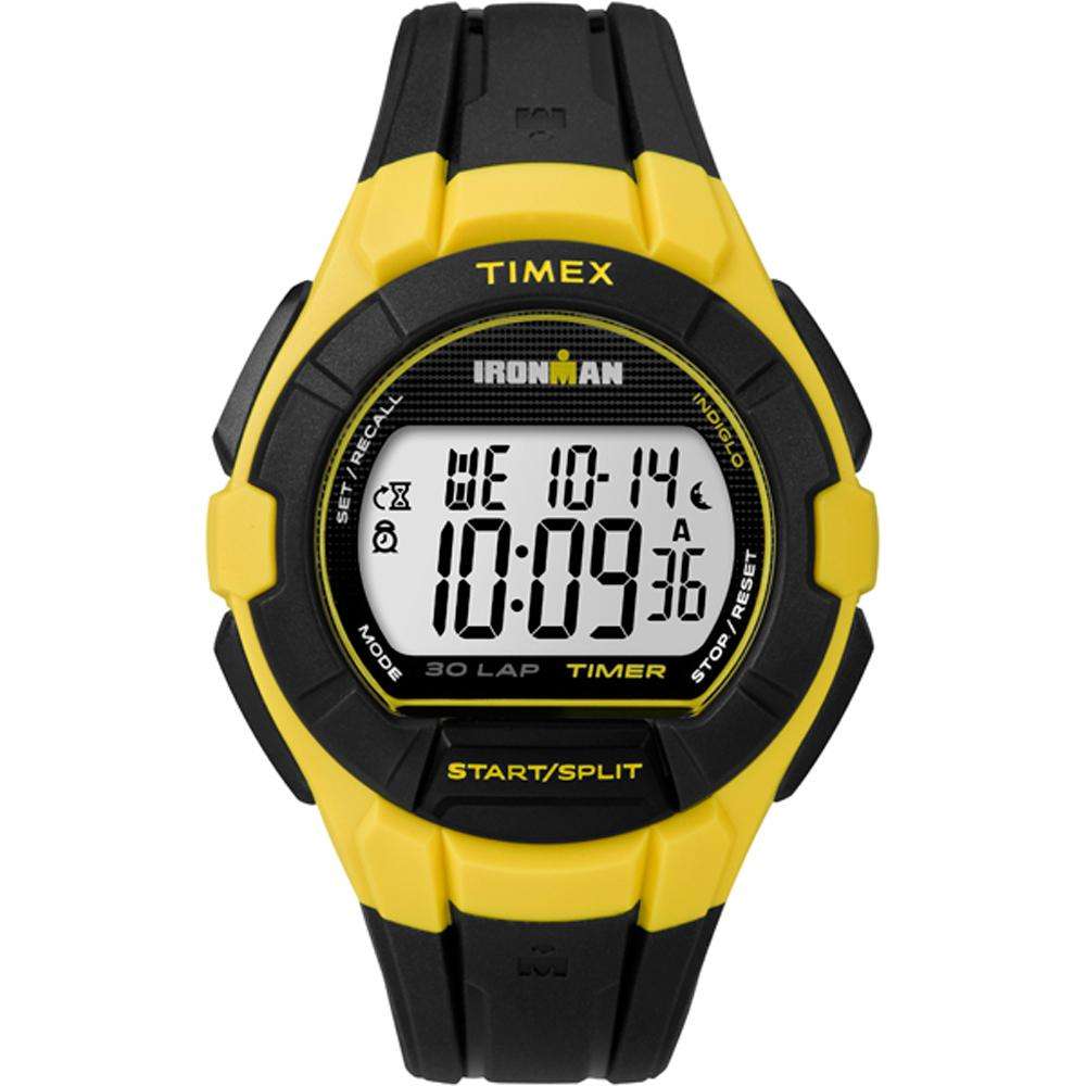 Timex Yellow Black Ironman Essential 30 Lap Full Size Watch 99 Lap Counter at OutdoorShopping