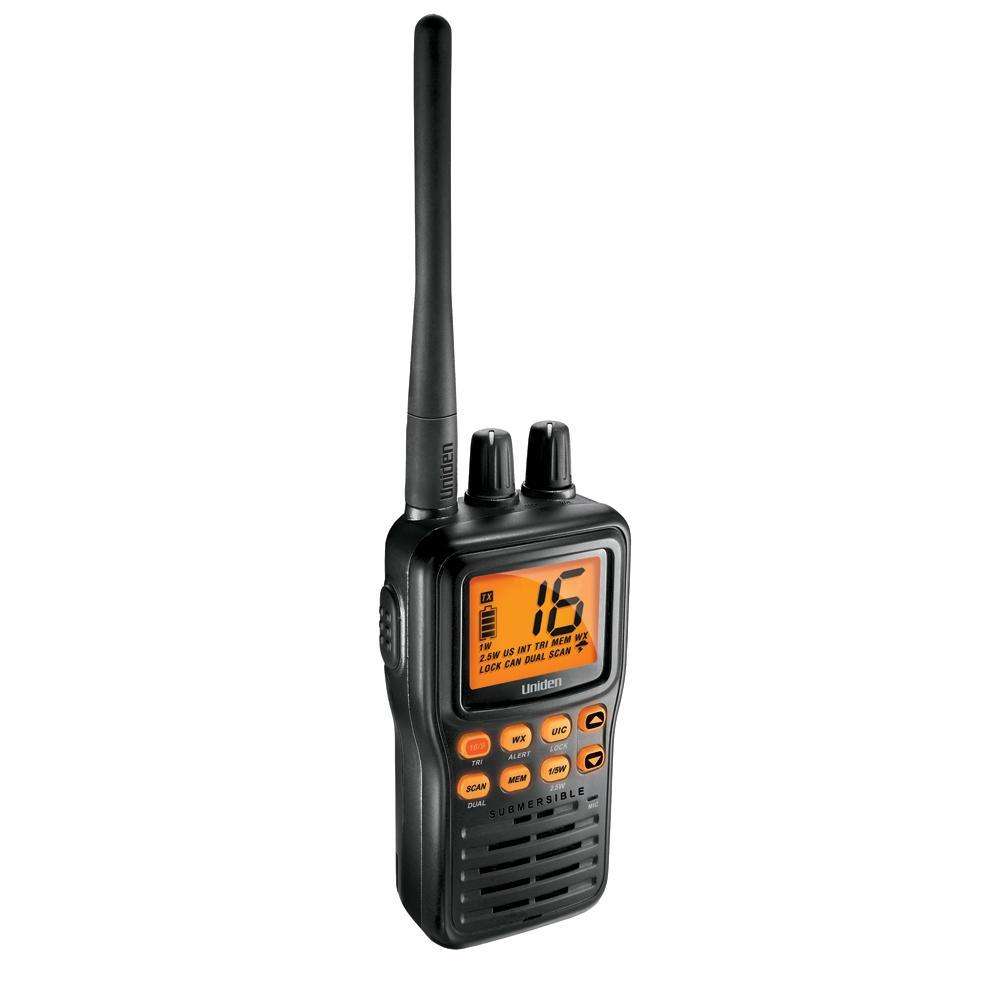 Uniden MHS75 HH VHF w/LiIon Battery DC Charger Up To 12 Hour Battery
