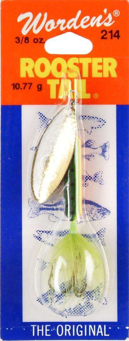 Yakima White Roostertail Fishing Lure/Hook 3/8 Ounce - Great For