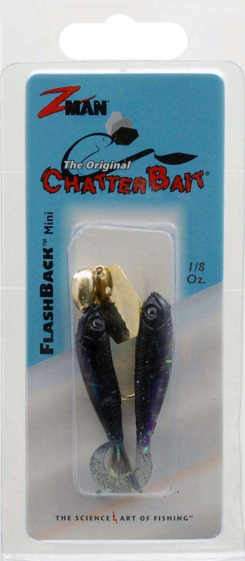 Z-Man Silver Mini Chatter Bait Panfish Minnow 1/8 Ounce - Flashback Body