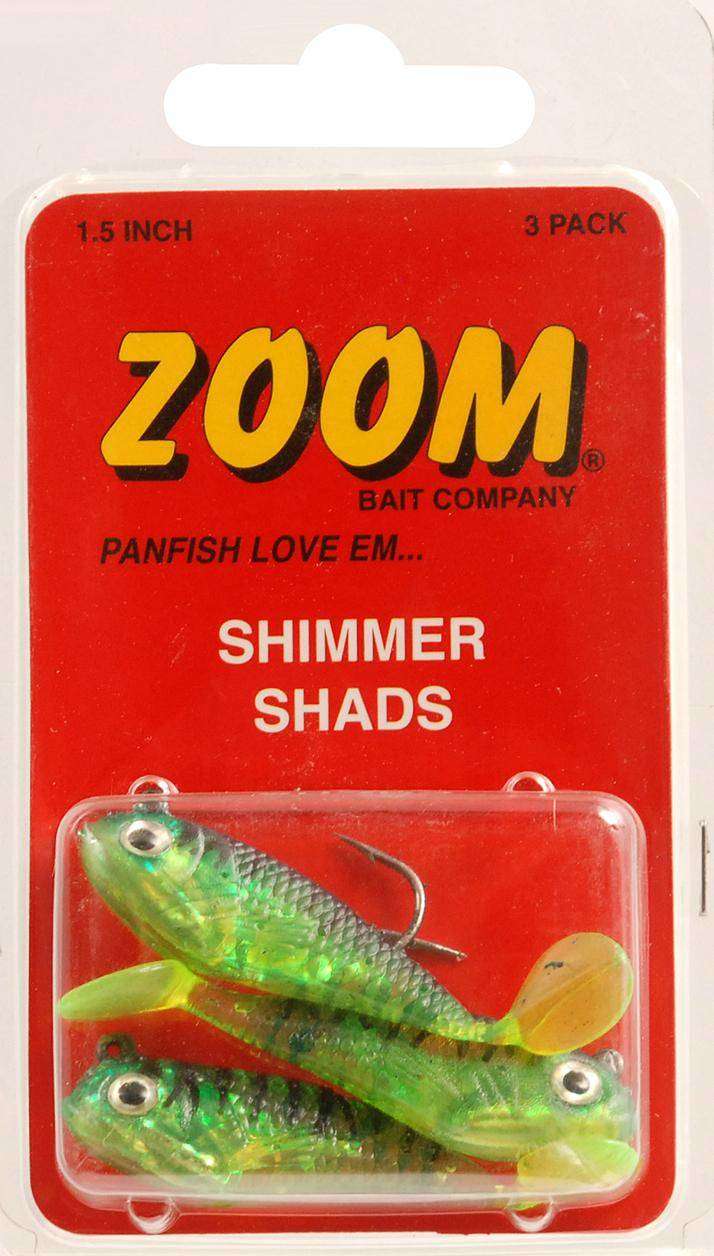 Zoom Black Back Shimmer Shad Bait 1.5 - High Quality, Fishing