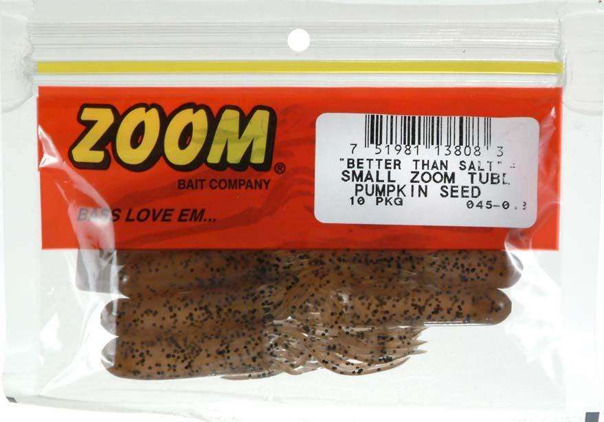 Zoom Small Zoom Tube Pumpkin Seed Bait 10 Pack 4' - Ideal For Bass Fishing,  Etc at OutdoorShopping
